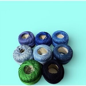 Anchor Cotton Perle 8 Lot Of 8 Thread Embroidery Crochet Handwork Mixed‎ Colors